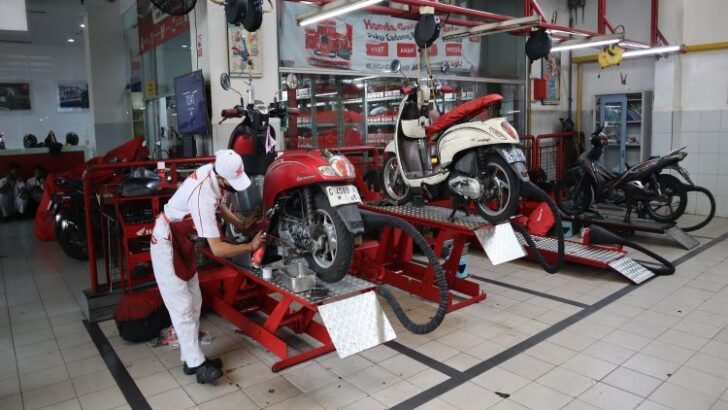 cara booking servis motor honda