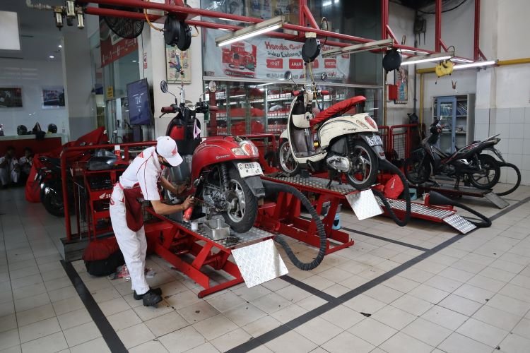 cara booking servis motor honda